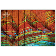 Панно с рисунком горы Creative Wood Природа Природа - Радужные горы